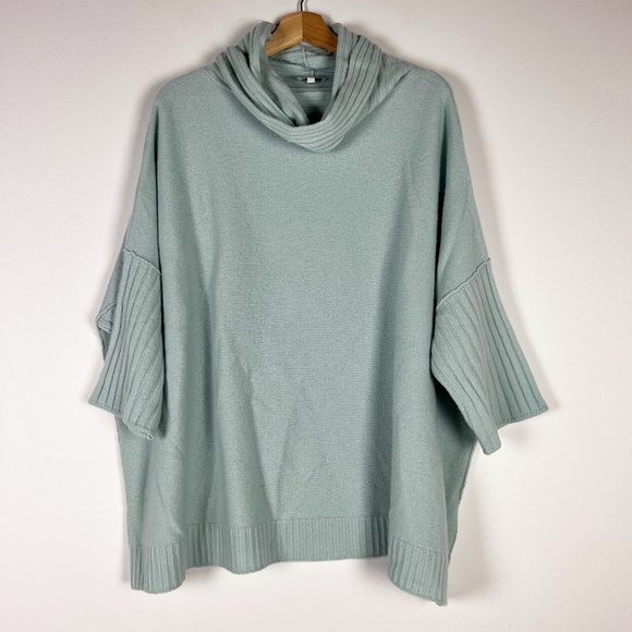 Escada Sport Wool Cashmere Blend Knit Stretch Boxy Pullover Sweater Lalique XL - Picture 1 of 4